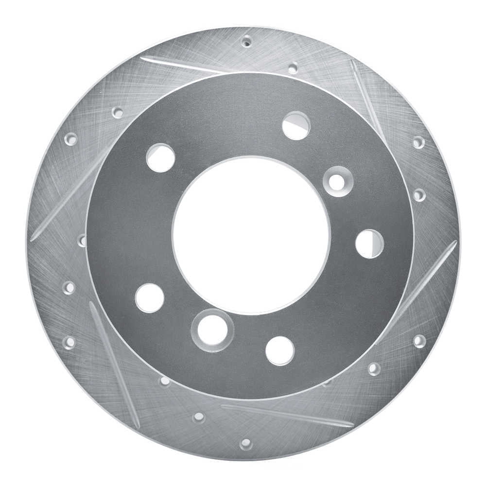 Dynamic Friction Company 631-40038R DFC Brake Rotor - Drilled And Slotted - Silver
