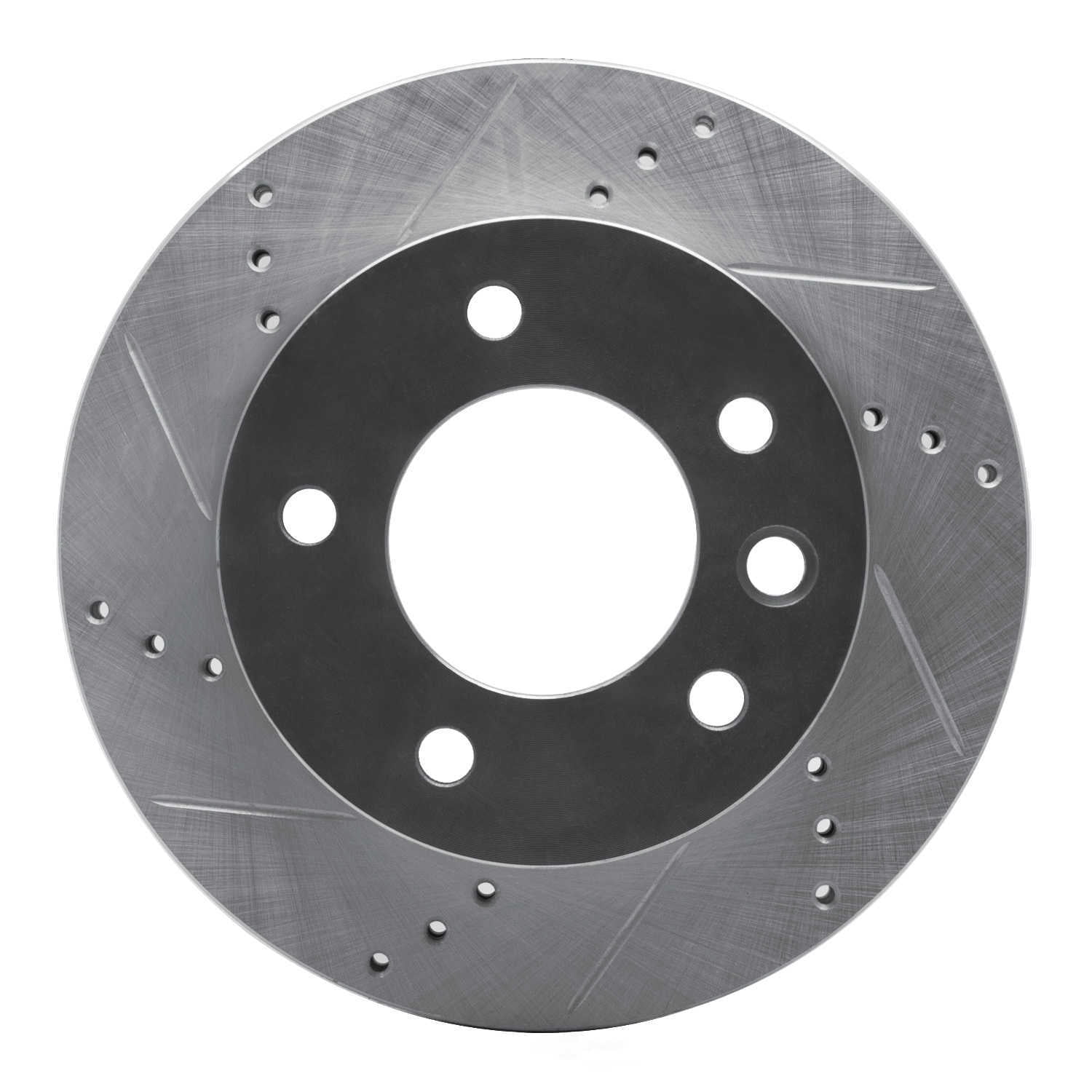 Dynamic Friction Company 631-40042L DFC Brake Rotor - Drilled And Slotted - Silver