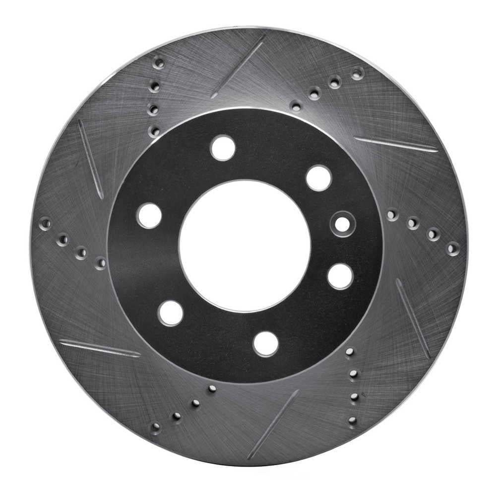 Dynamic Friction Company 631-40043L DFC Brake Rotor - Drilled And Slotted - Silver