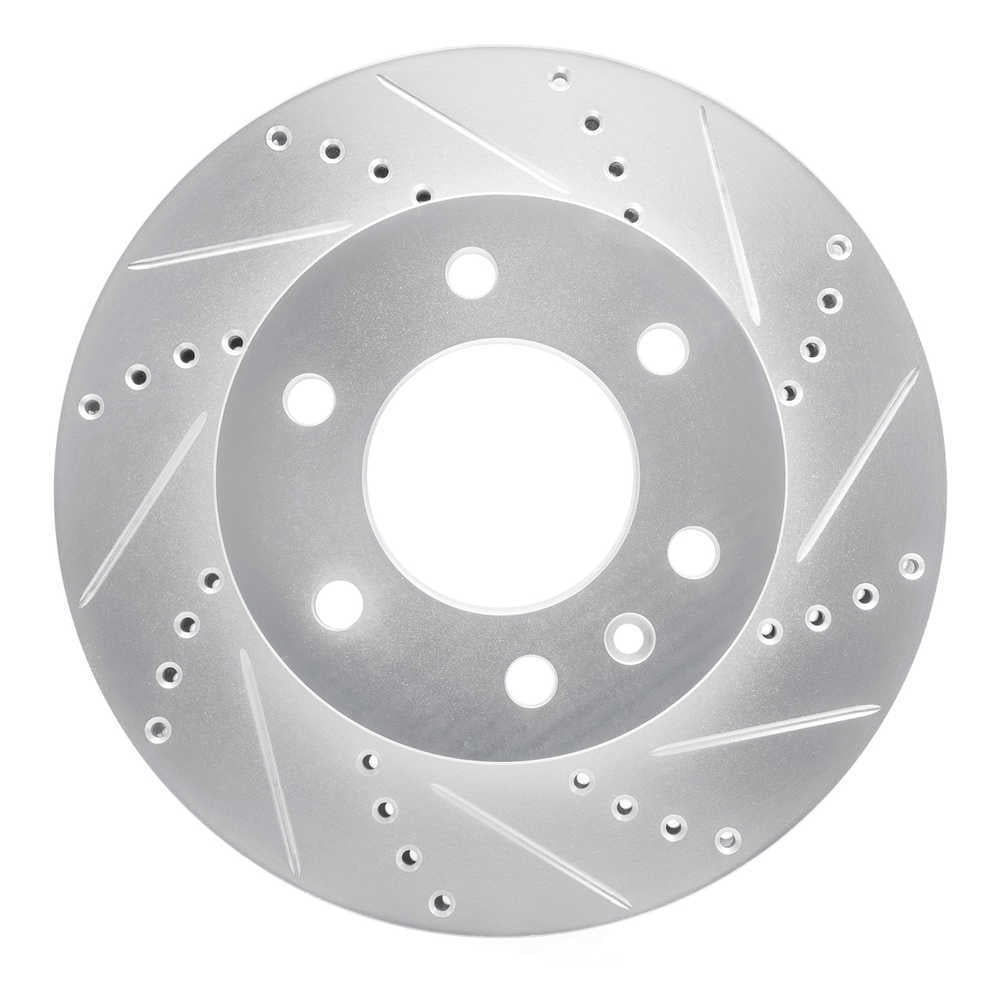 Dynamic Friction Company 631-40043R DFC Brake Rotor - Drilled And Slotted - Silver