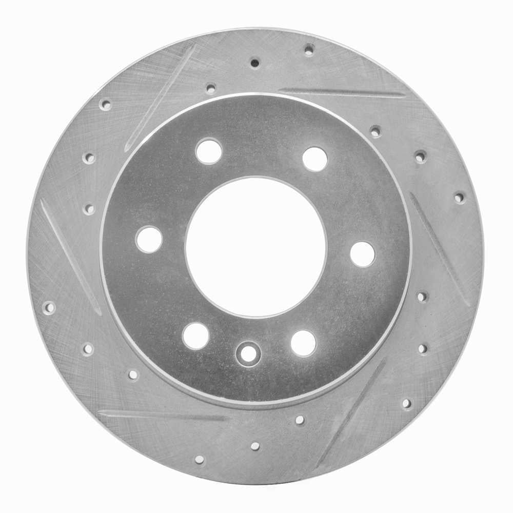 Dynamic Friction Company 631-40044L DFC Brake Rotor - Drilled And Slotted - Silver