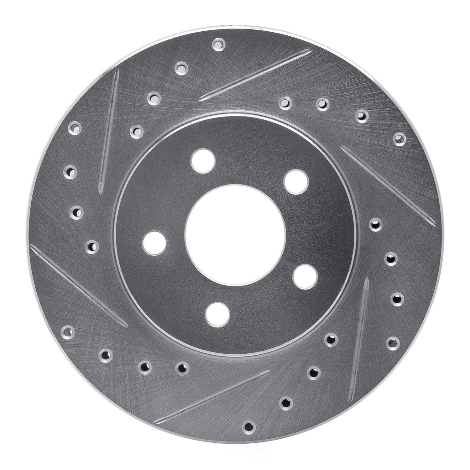 Dynamic Friction Company 631-40046L DFC Brake Rotor - Drilled And Slotted - Silver