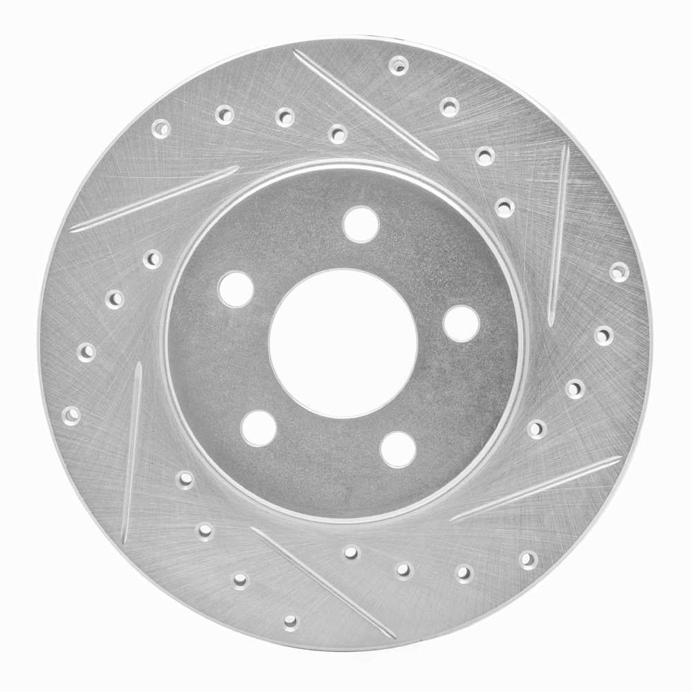 Dynamic Friction Company 631-40046R DFC Brake Rotor - Drilled And Slotted - Silver