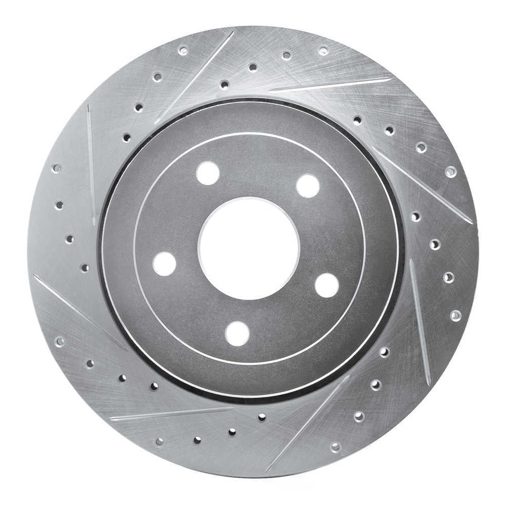 Dynamic Friction Company 631-42003L DFC Brake Rotor - Drilled And Slotted - Silver