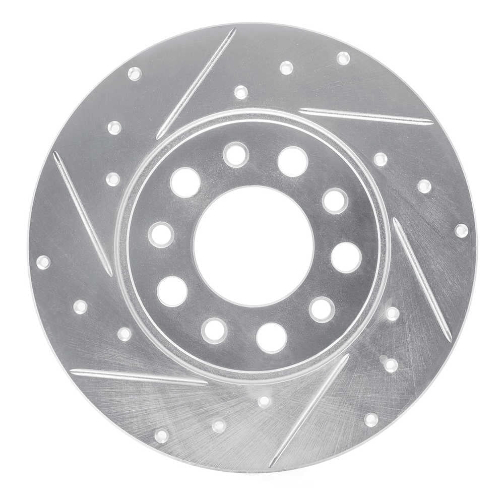 Dynamic Friction Company 631-42014L DFC Brake Rotor - Drilled And Slotted - Silver