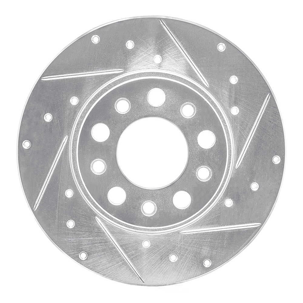 Dynamic Friction Company 631-42014R DFC Brake Rotor - Drilled And Slotted - Silver
