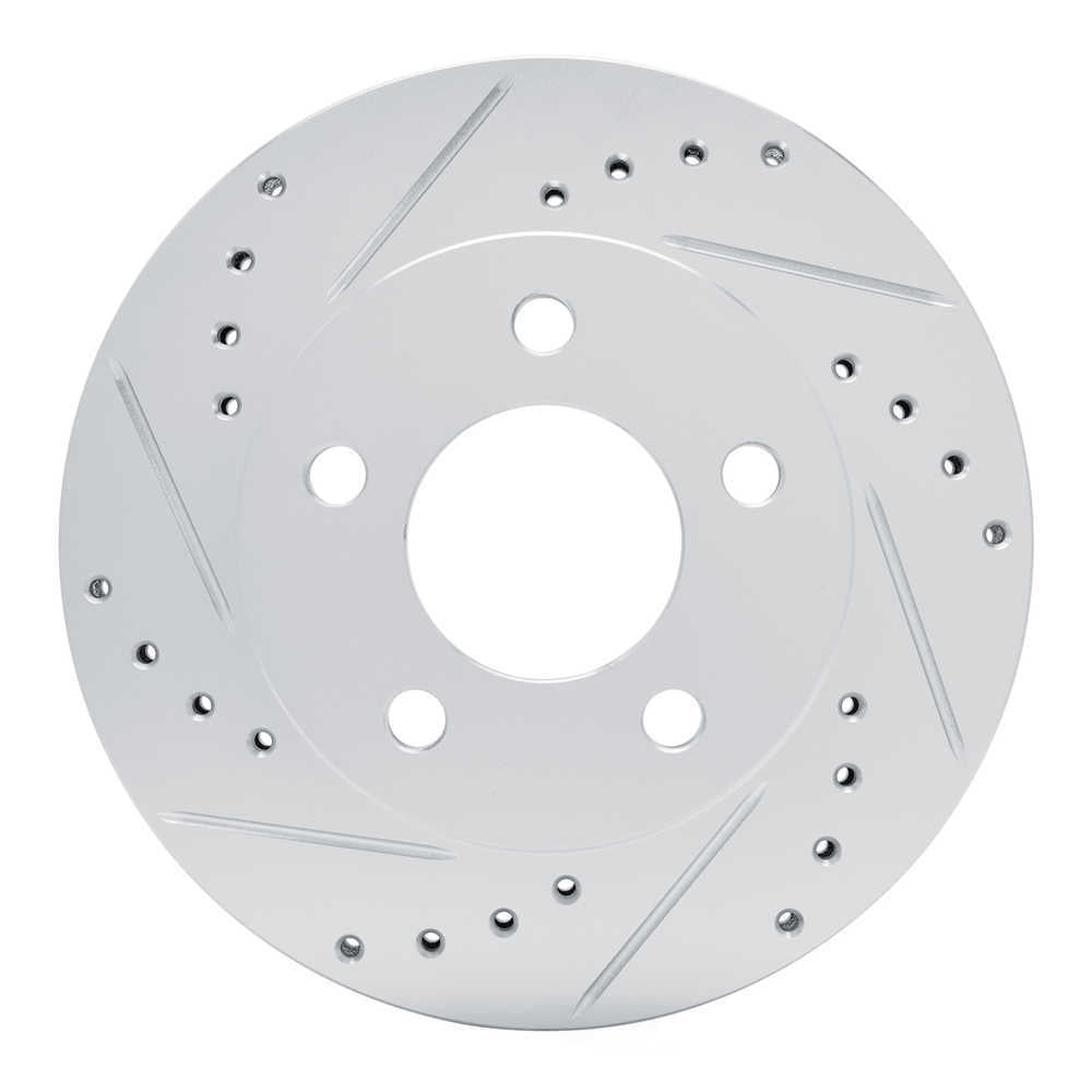 Dynamic Friction Company 631-42015L DFC Brake Rotor - Drilled And Slotted - Silver