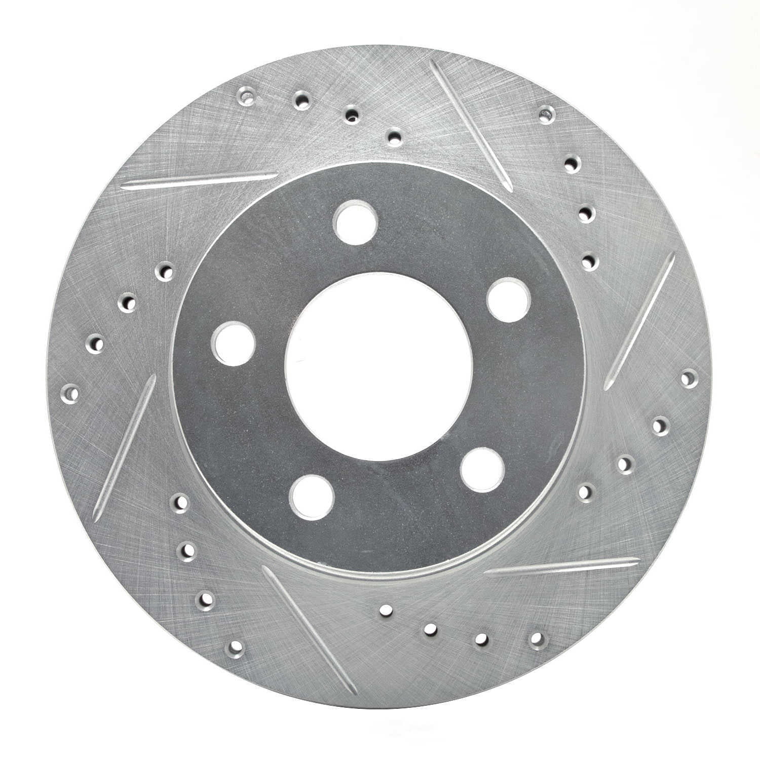 Dynamic Friction Company 631-42015R DFC Brake Rotor - Drilled And Slotted - Silver