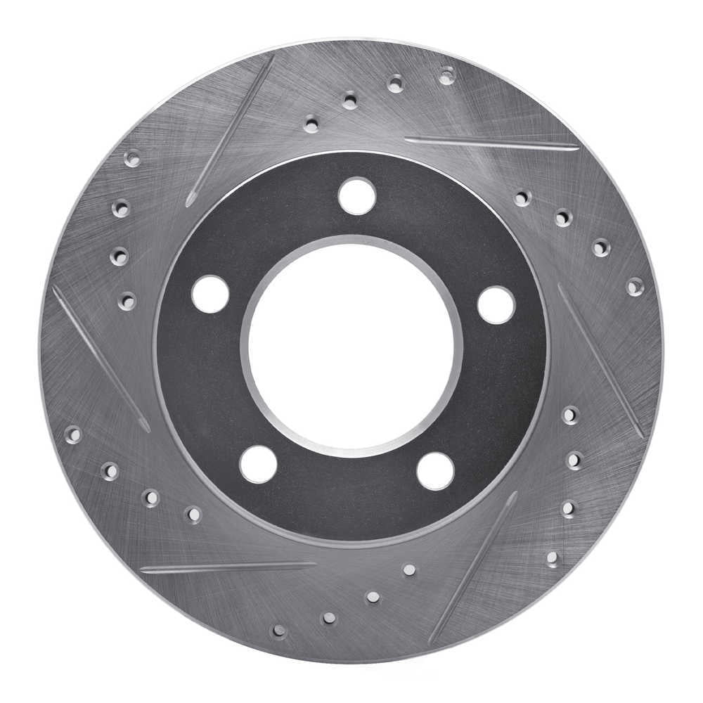 Dynamic Friction Company 631-42017L DFC Brake Rotor - Drilled And Slotted - Silver