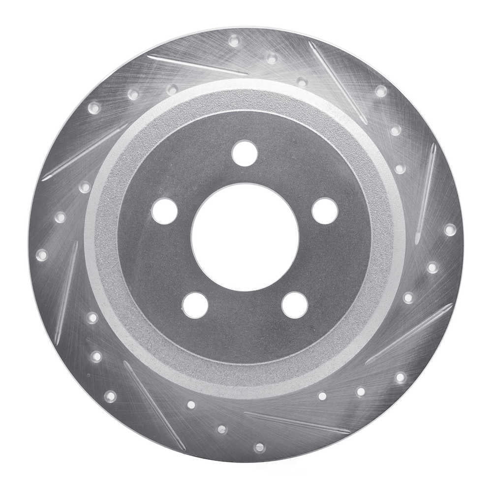 Dynamic Friction Company 631-42019L DFC Brake Rotor - Drilled And Slotted - Silver