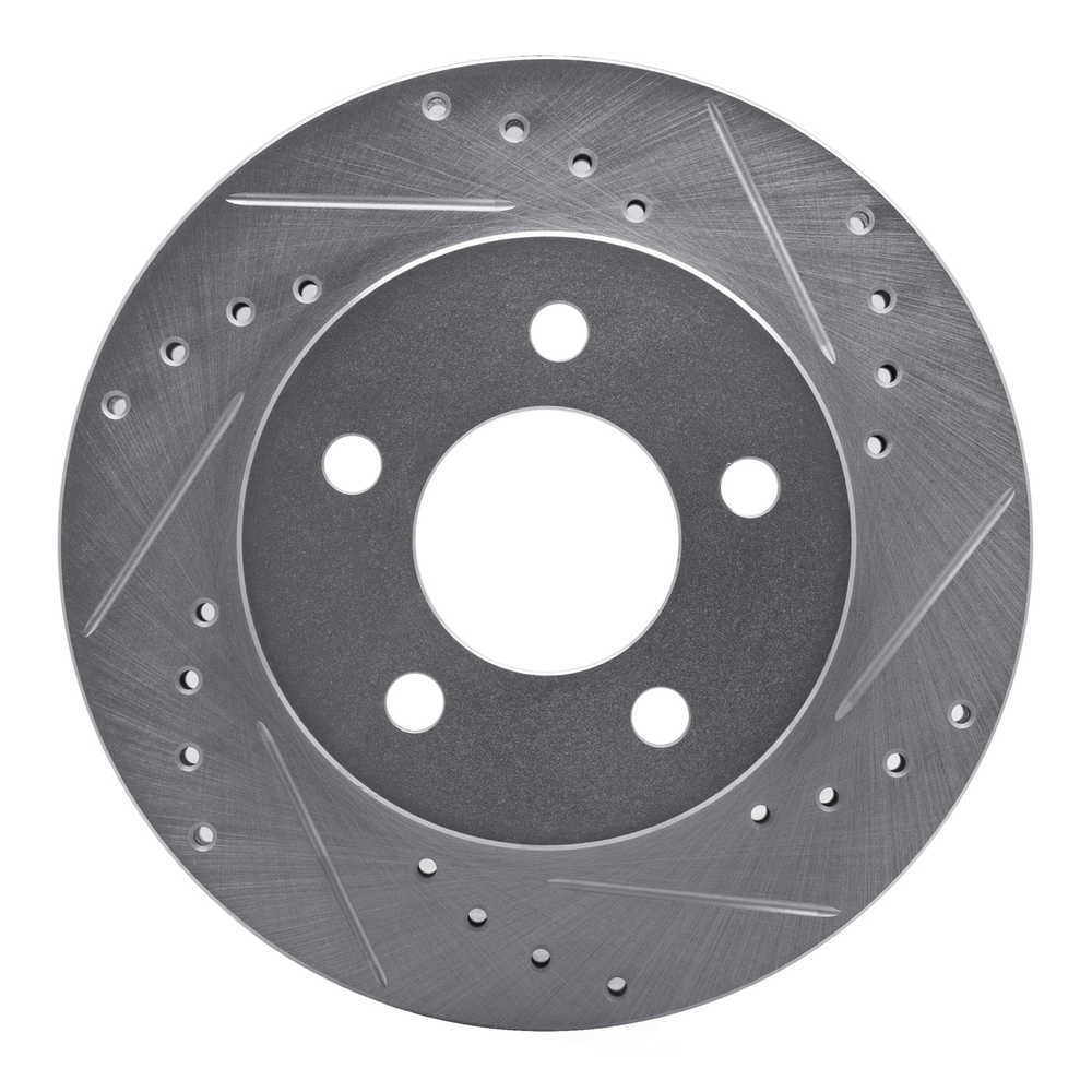 Dynamic Friction Company 631-42022R DFC Brake Rotor - Drilled And Slotted - Silver