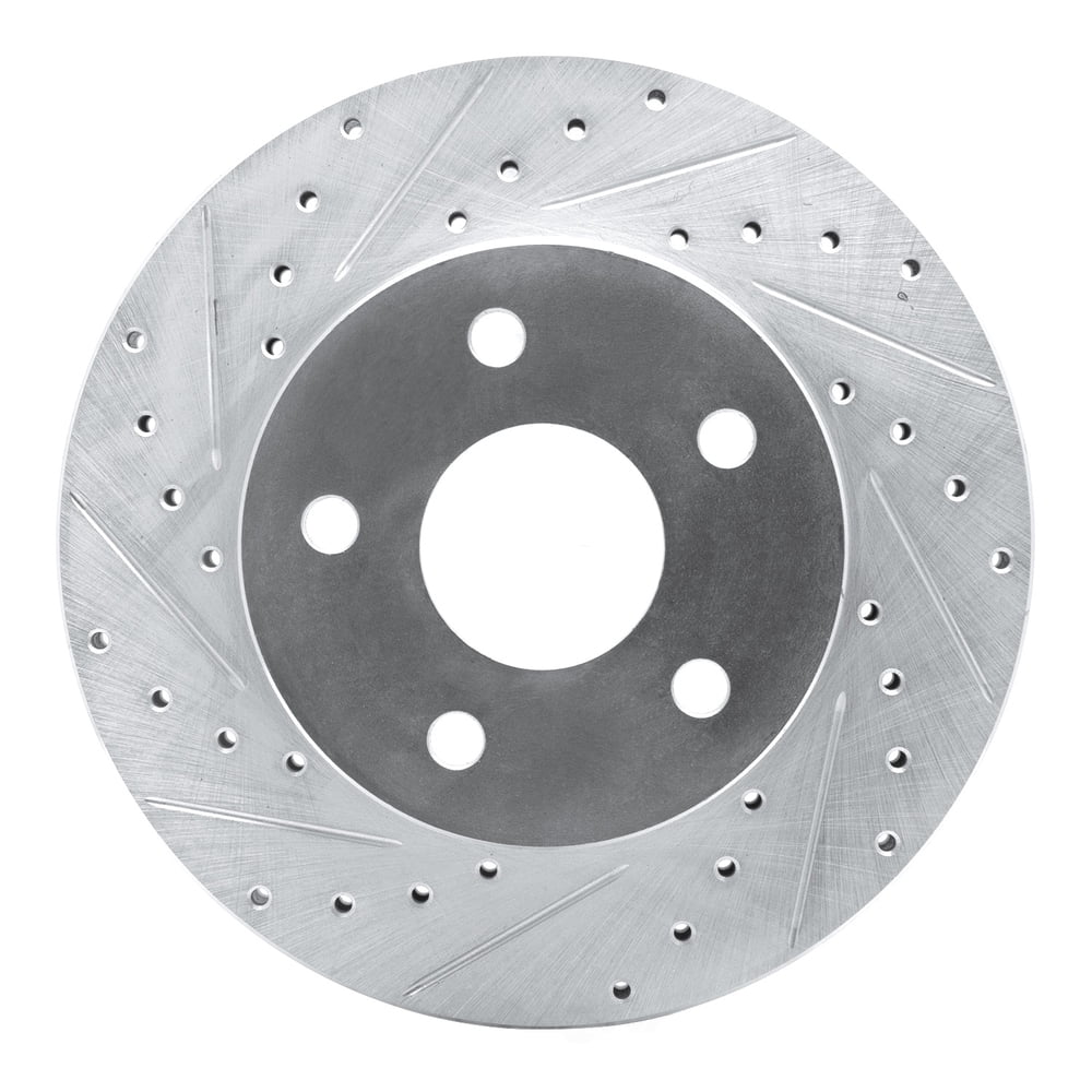 Dynamic Friction Company 631-42024L DFC Brake Rotor - Drilled And Slotted - Silver
