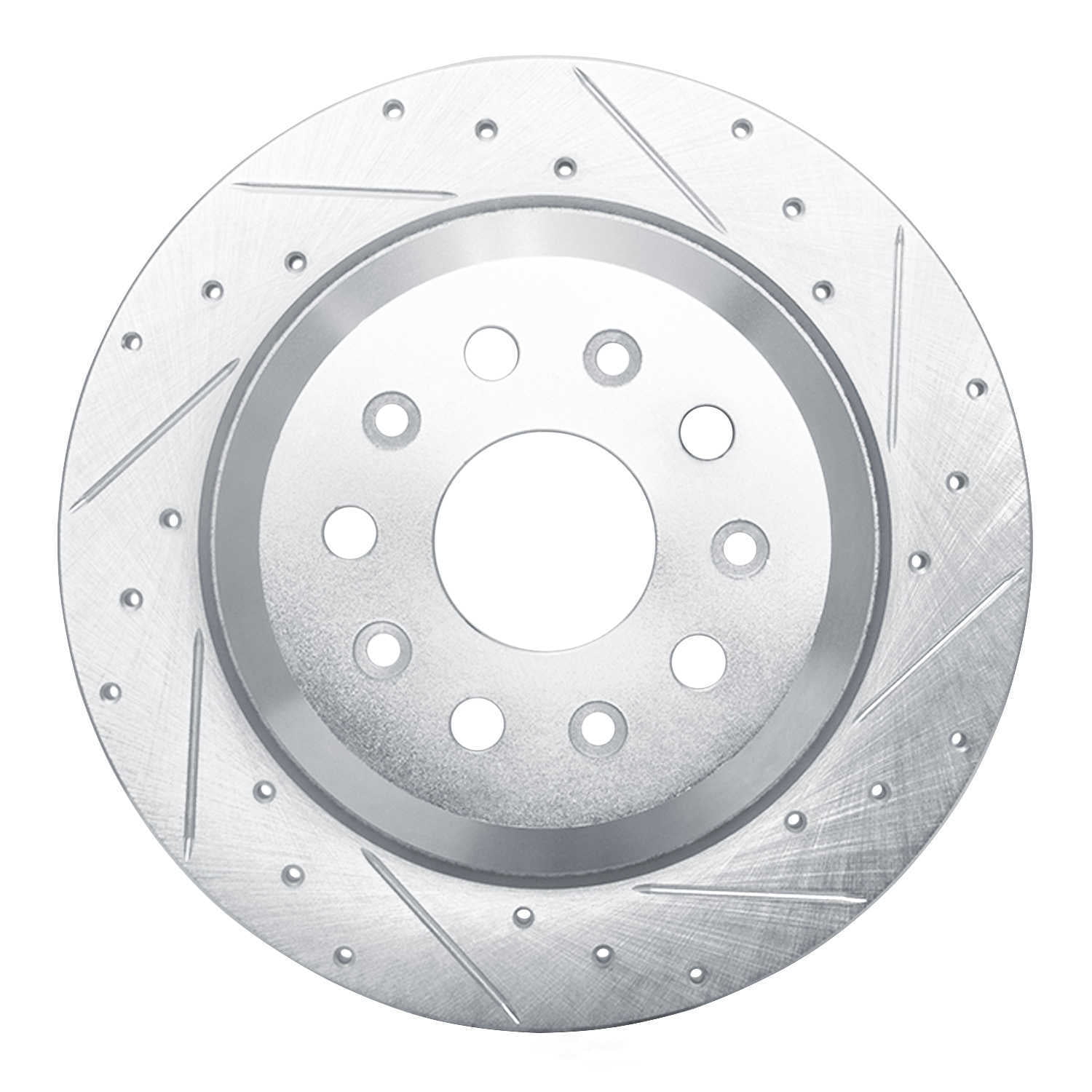 Dynamic Friction Company 631-42024R DFC Brake Rotor - Drilled And Slotted - Silver