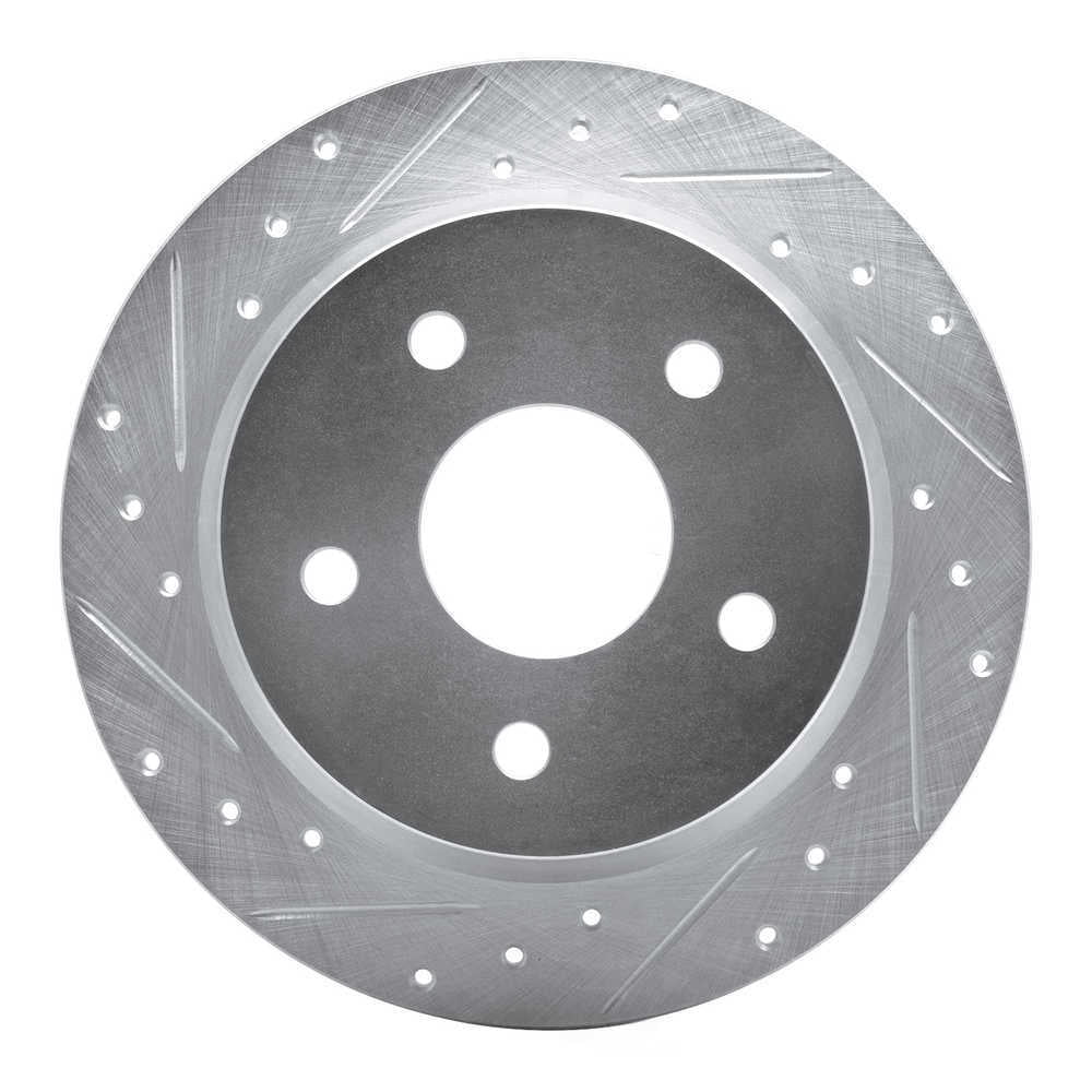 Dynamic Friction Company 631-42025L DFC Brake Rotor - Drilled And Slotted - Silver