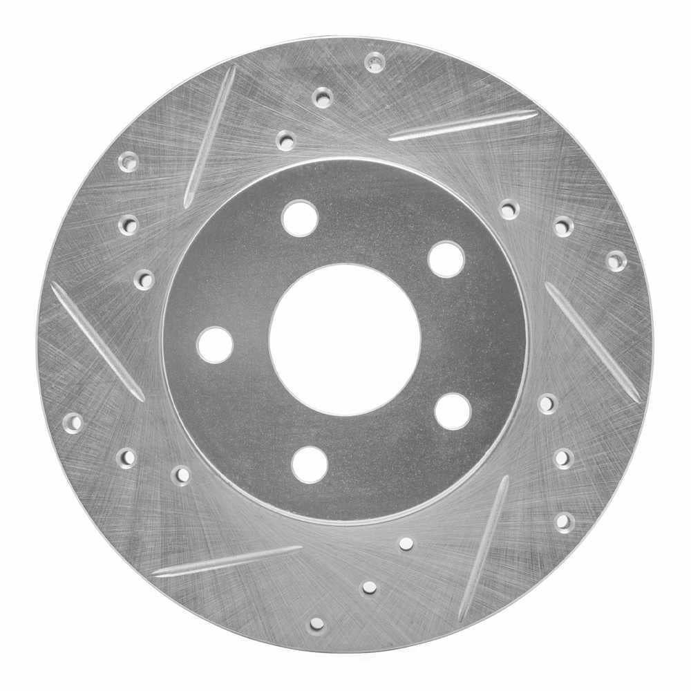 Dynamic Friction Company 631-45002L DFC Brake Rotor - Drilled And Slotted - Silver