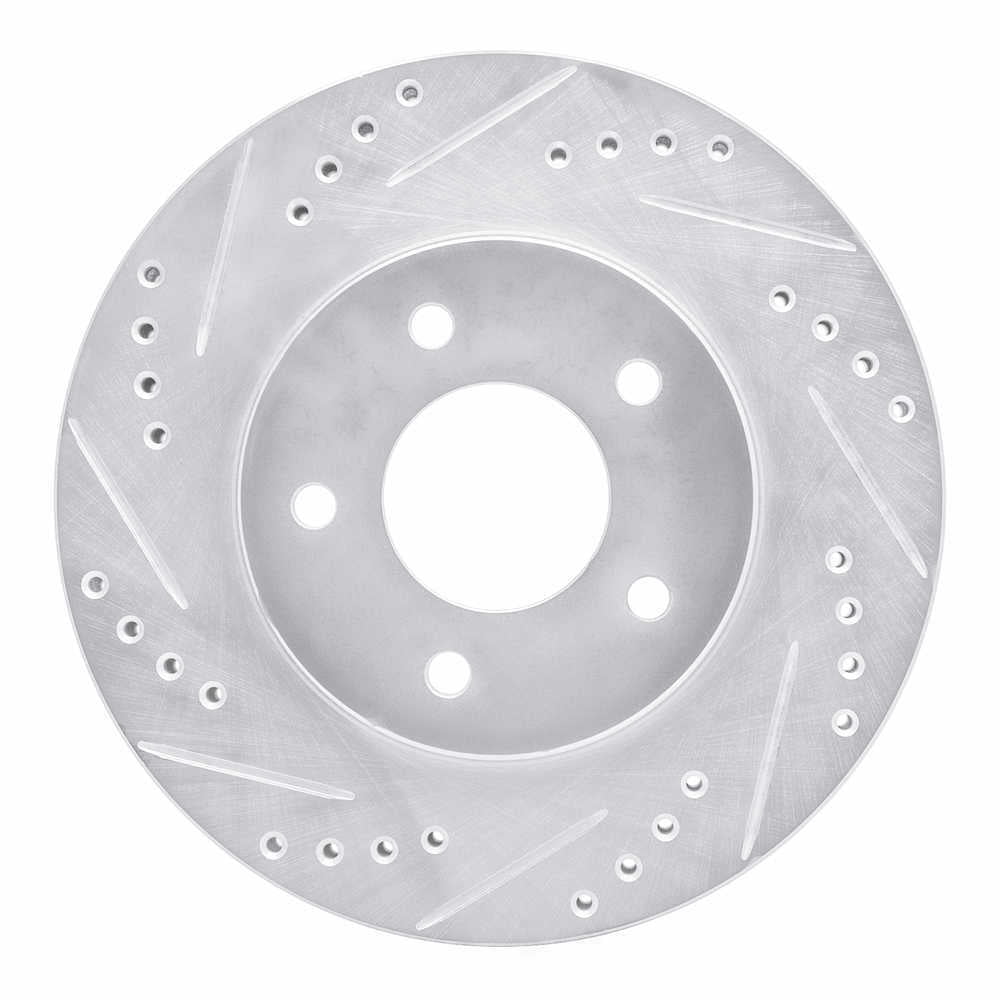 Dynamic Friction Company 631-45007L DFC Brake Rotor - Drilled And Slotted - Silver