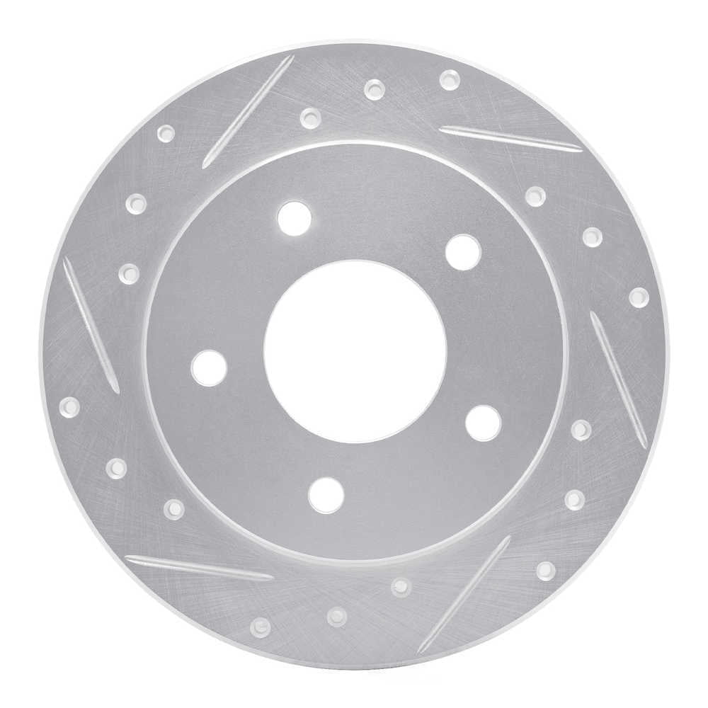 Dynamic Friction Company 631-46003L DFC Brake Rotor - Drilled And Slotted - Silver