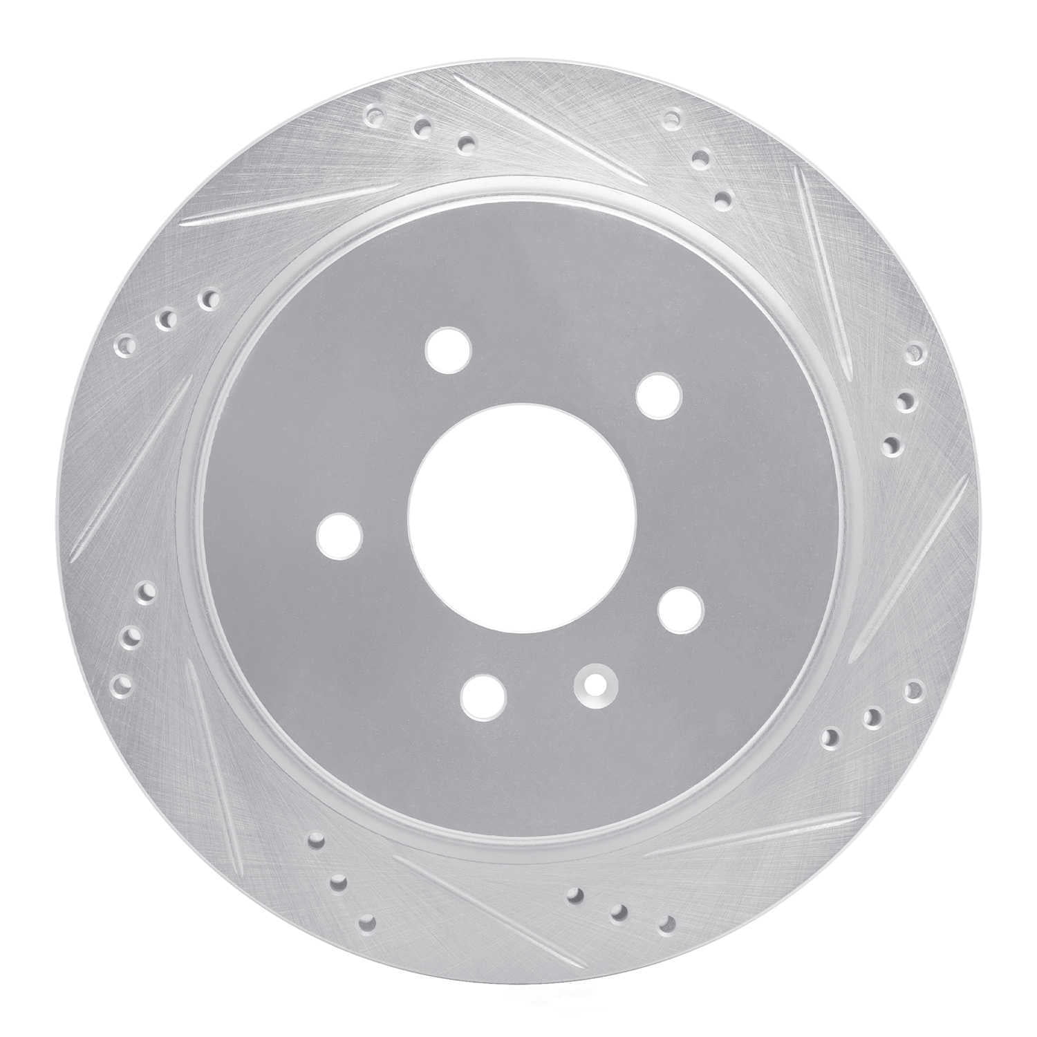 Dynamic Friction Company 631-46014R DFC Brake Rotor - Drilled And Slotted - Silver