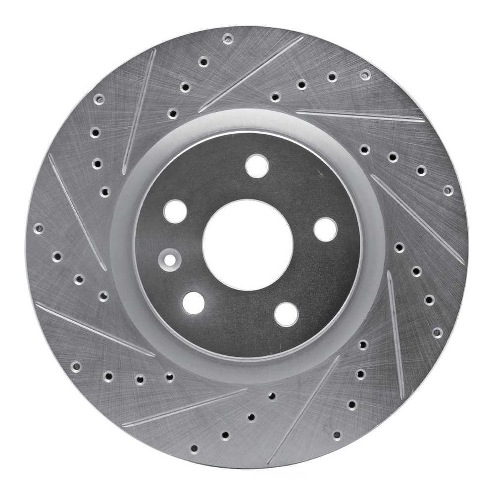 Dynamic Friction Company 631-46027L DFC Brake Rotor - Drilled And Slotted - Silver