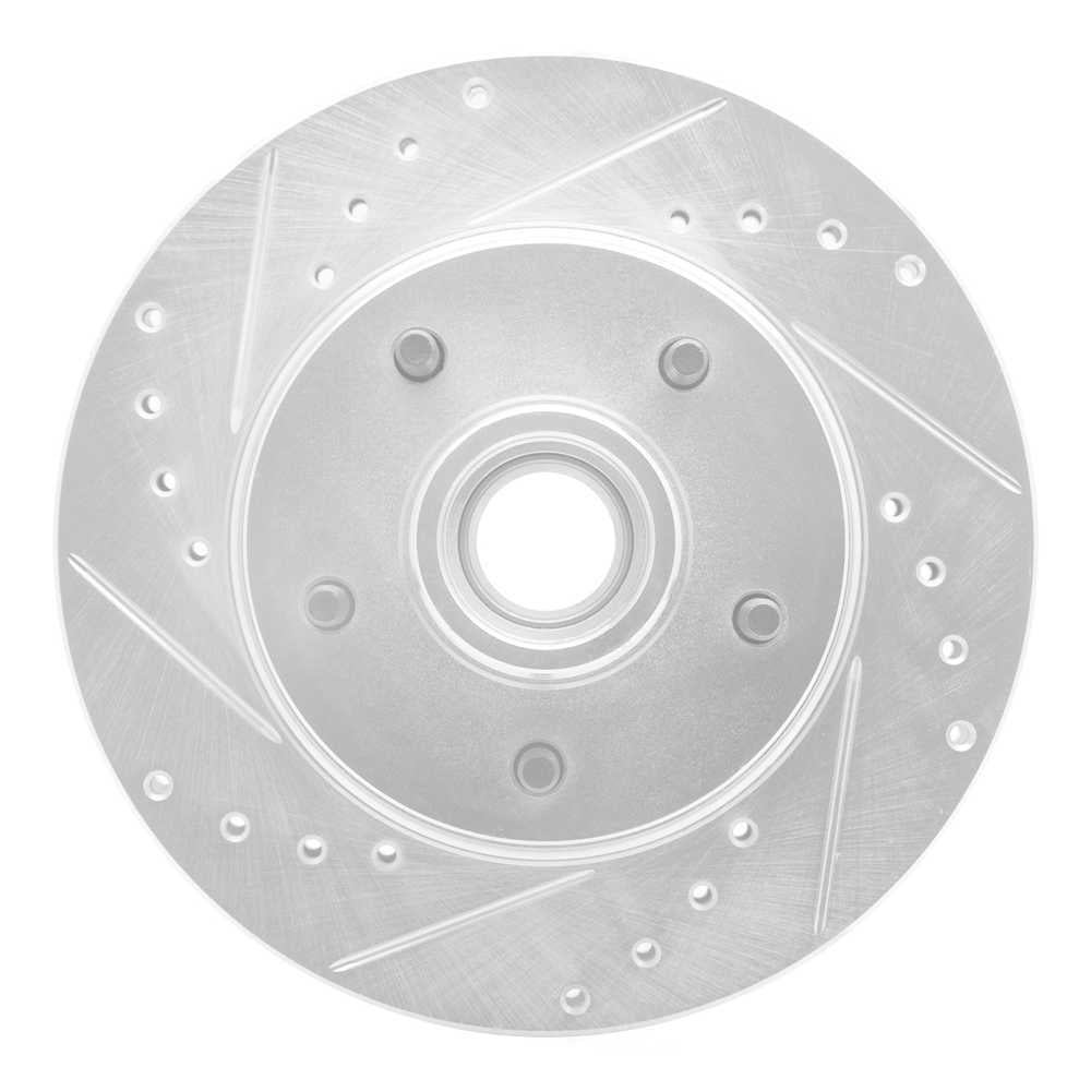 Dynamic Friction Company 631-47005L DFC Brake Rotor - Drilled And Slotted - Silver