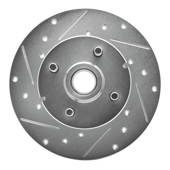 Dynamic Friction Company 631-47012L DFC Brake Rotor - Drilled And Slotted - Silver