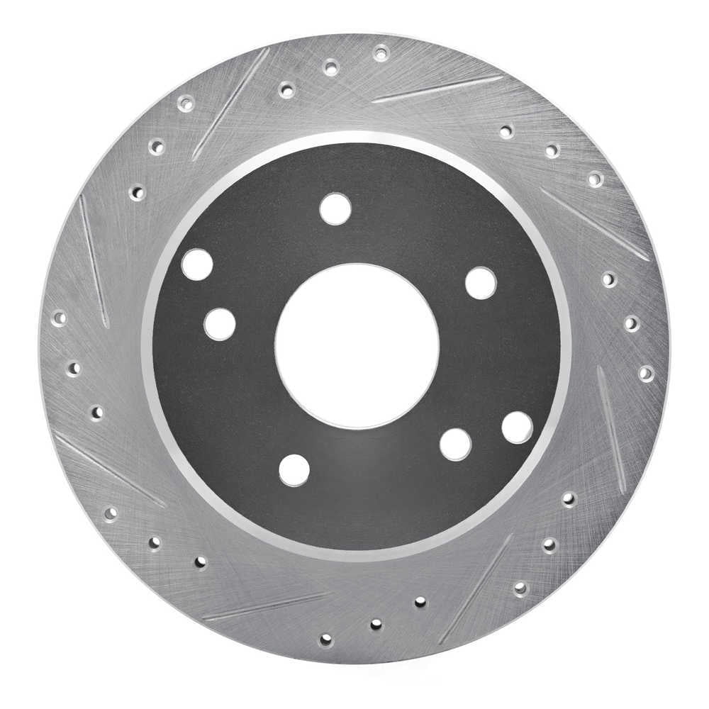 Dynamic Friction Company 631-47016L DFC Brake Rotor - Drilled And Slotted - Silver