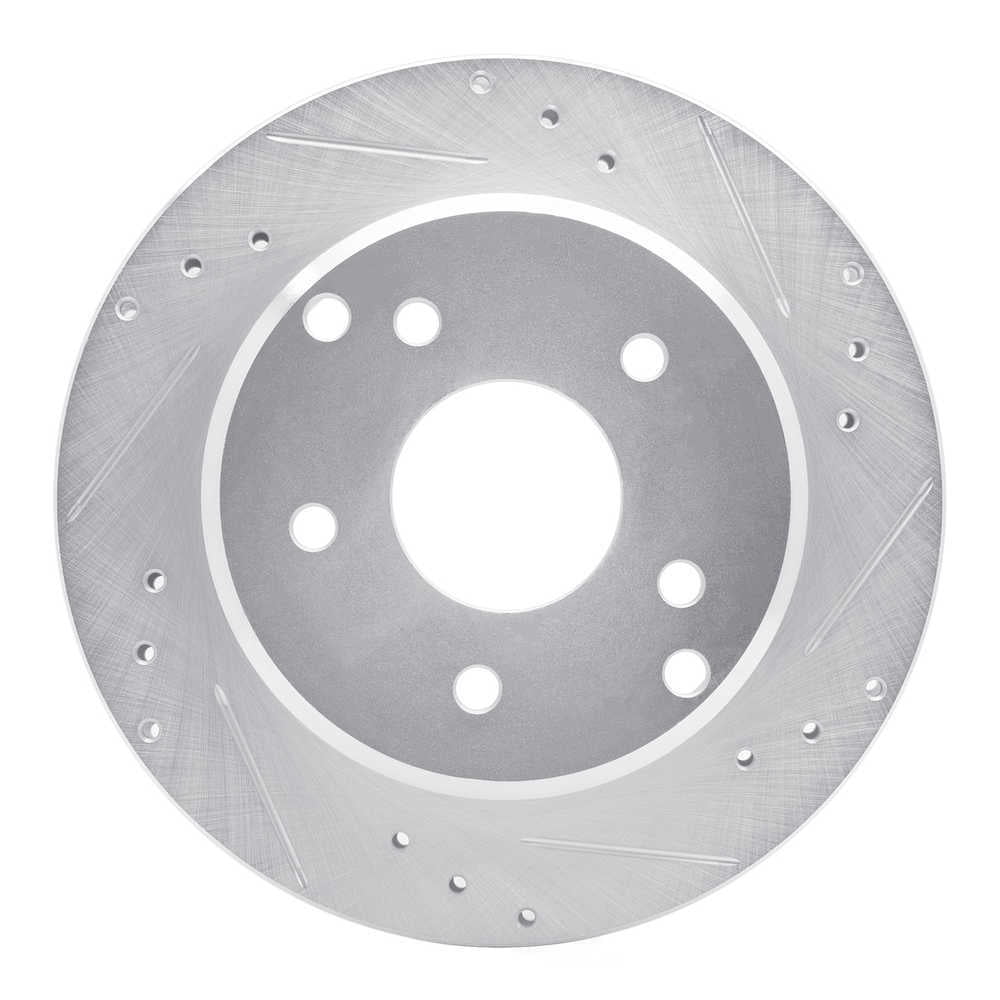 Dynamic Friction Company 631-47016R DFC Brake Rotor - Drilled And Slotted - Silver