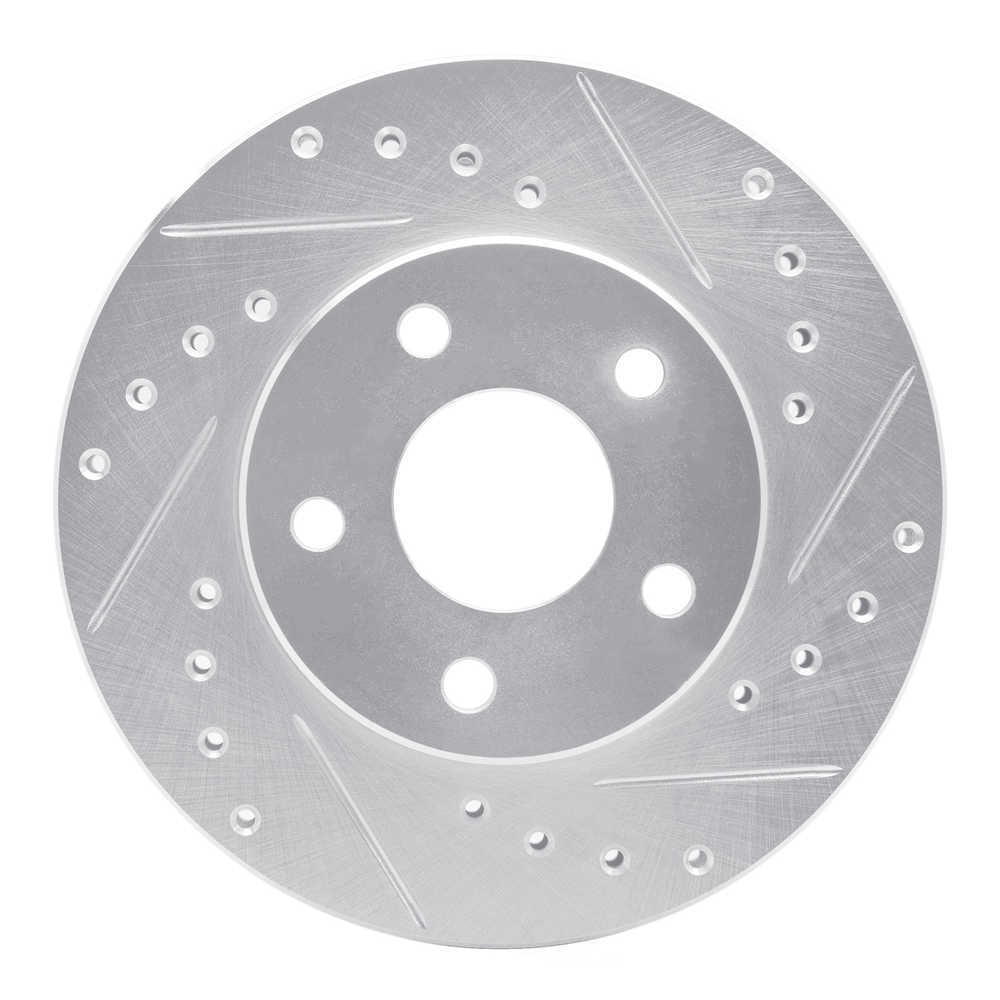 Dynamic Friction Company 631-47018R DFC Brake Rotor - Drilled And Slotted - Silver