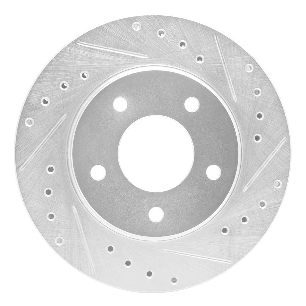 Dynamic Friction Company 631-47019R DFC Brake Rotor - Drilled And Slotted - Silver