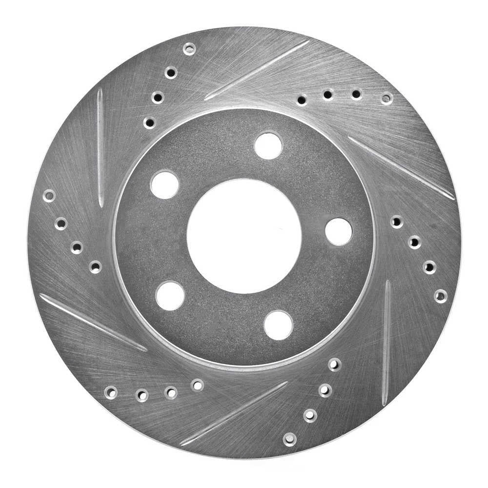 Dynamic Friction Company 631-47028L DFC Brake Rotor - Drilled And Slotted - Silver