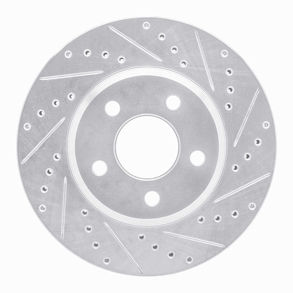 Dynamic Friction Company 631-47032R DFC Brake Rotor - Drilled And Slotted - Silver