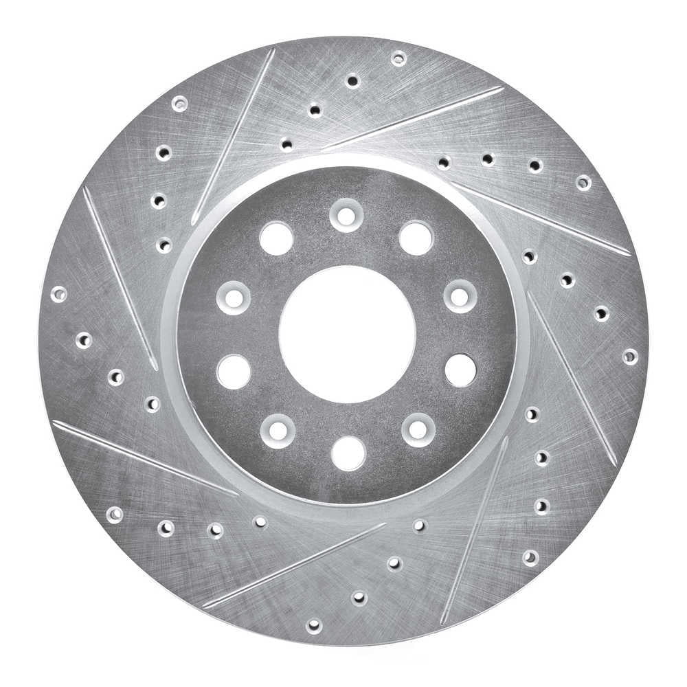 Dynamic Friction Company 631-47055L DFC Brake Rotor - Drilled And Slotted - Silver