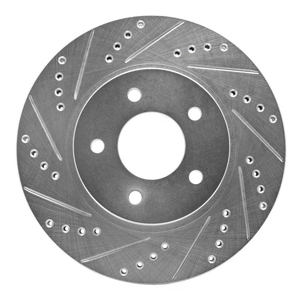 Dynamic Friction Company 631-47063L DFC Brake Rotor - Drilled And Slotted - Silver