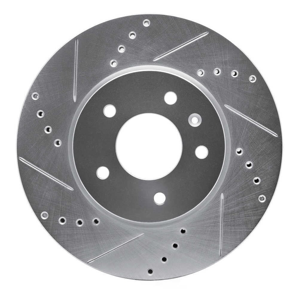 Dynamic Friction Company 631-47070L DFC Brake Rotor - Drilled And Slotted - Silver