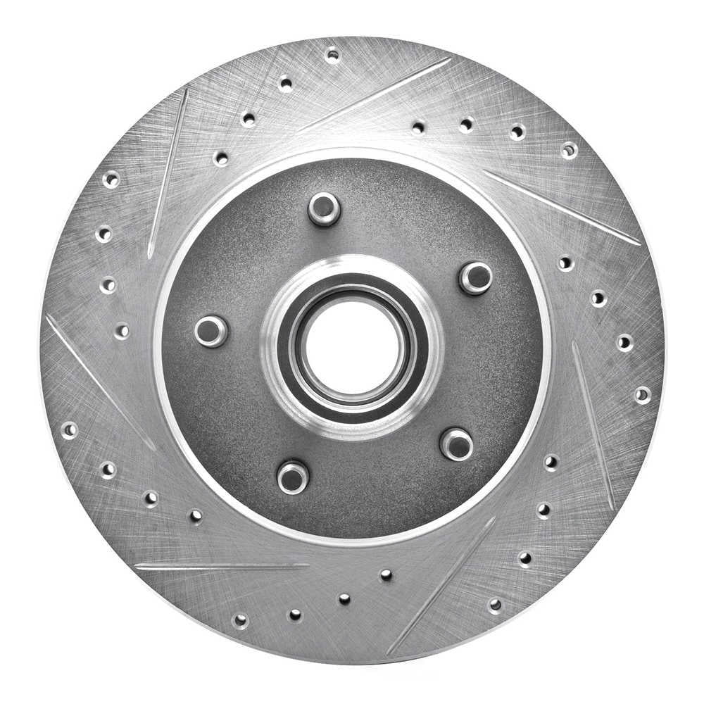 Dynamic Friction Company 631-48015L DFC Brake Rotor - Drilled And Slotted - Silver