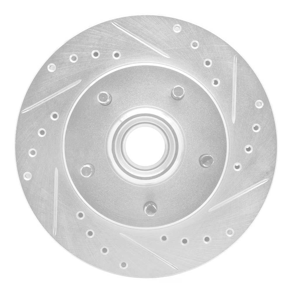 Dynamic Friction Company 631-48016R DFC Brake Rotor - Drilled And Slotted - Silver