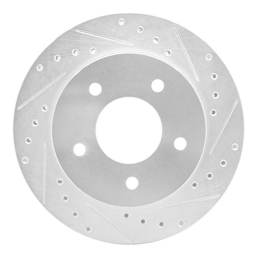 Dynamic Friction Company 631-48019R DFC Brake Rotor - Drilled And Slotted - Silver