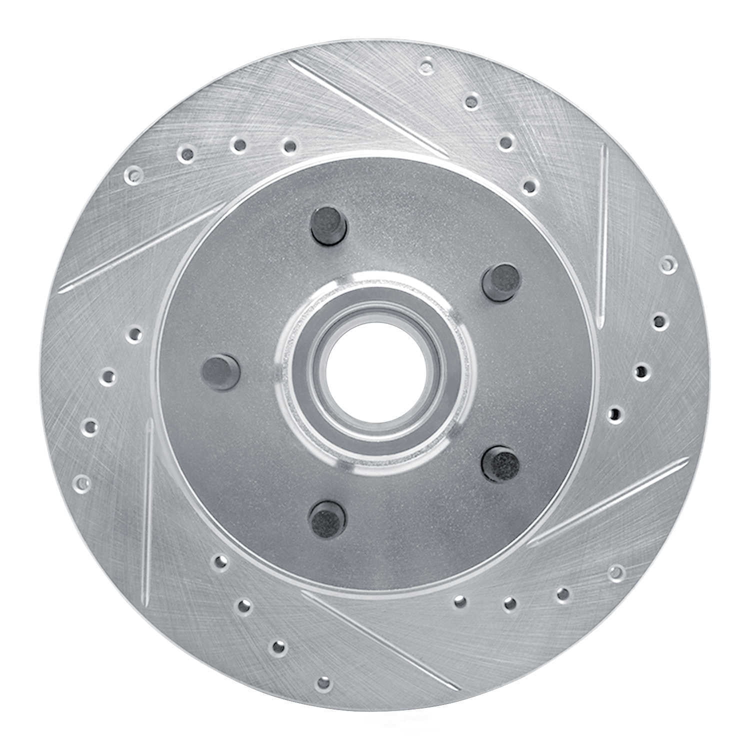 Dynamic Friction Company 631-48022R DFC Brake Rotor - Drilled And Slotted - Silver