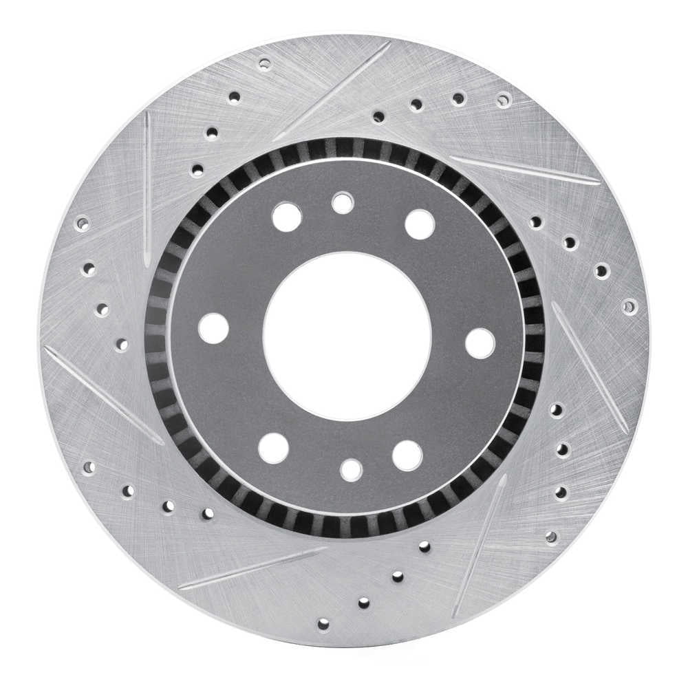 Dynamic Friction Company 631-48052L DFC Brake Rotor - Drilled And Slotted - Silver