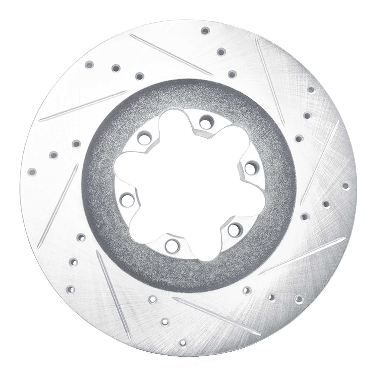 Dynamic Friction Company 631-48057R DFC Brake Rotor - Drilled And Slotted - Silver