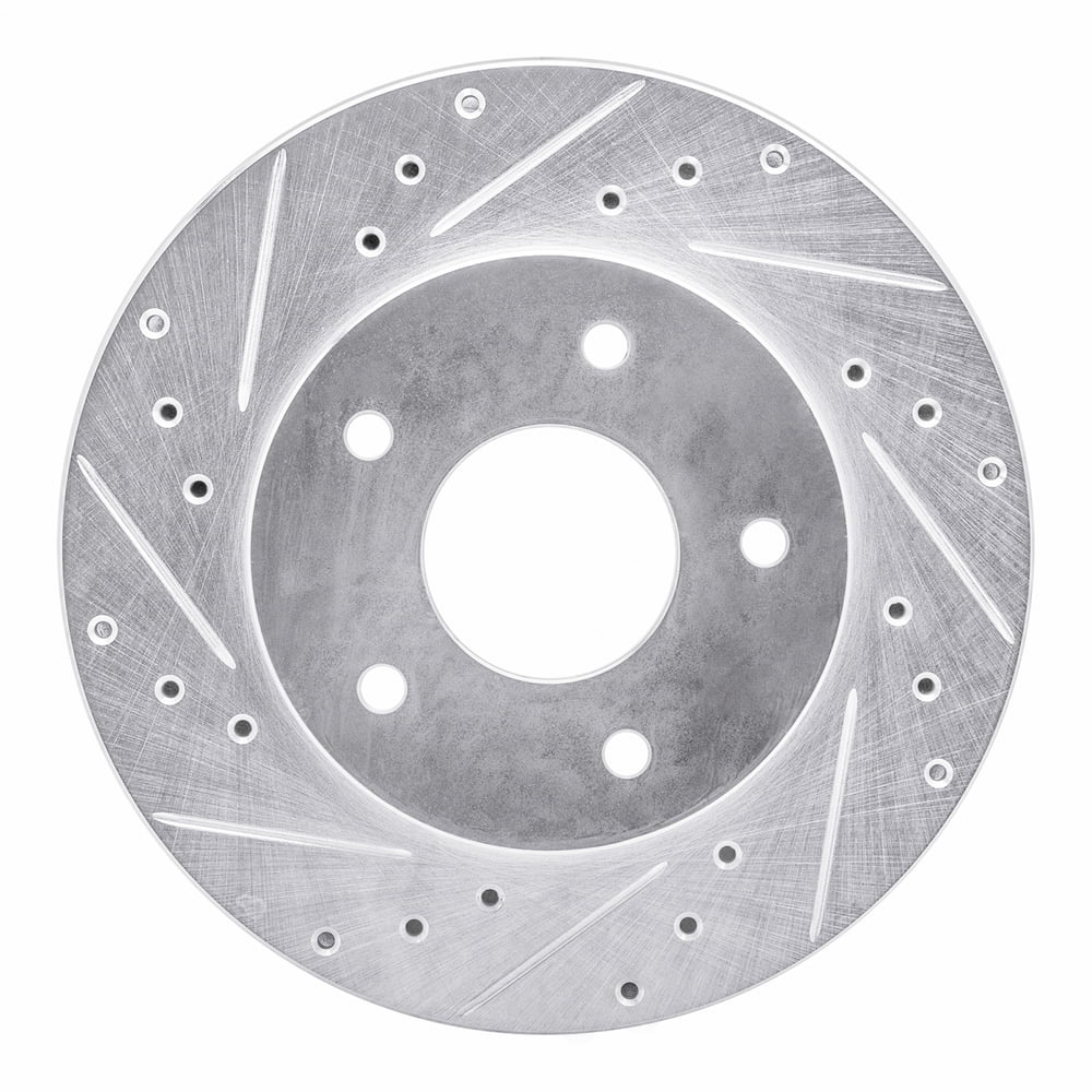 Dynamic Friction Company 631-52004L DFC Brake Rotor - Drilled And Slotted - Silver
