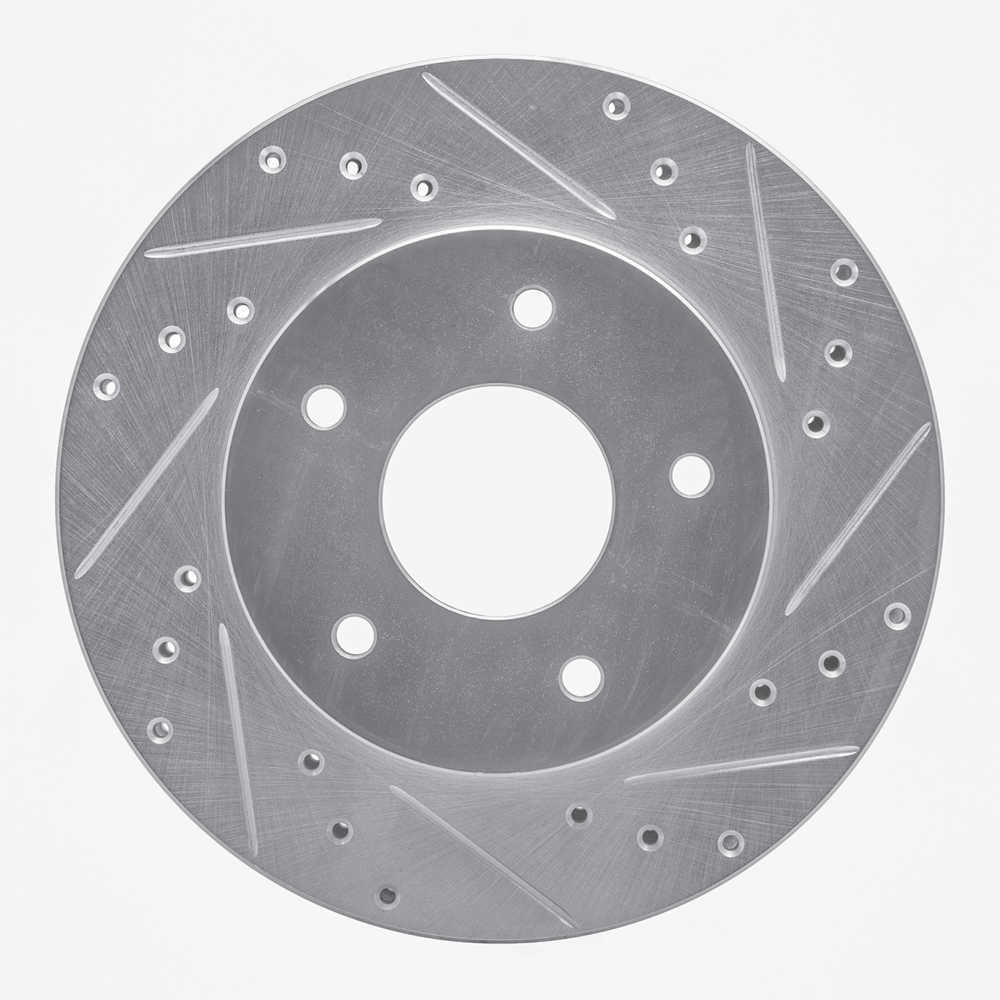 Dynamic Friction Company 631-52004R DFC Brake Rotor - Drilled And Slotted - Silver