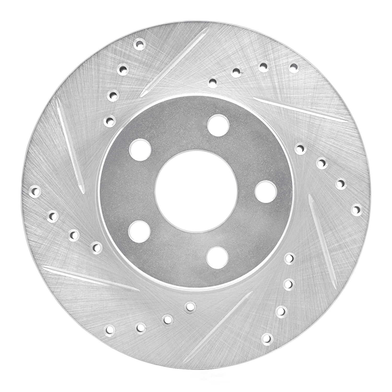 Dynamic Friction Company 631-52007L DFC Brake Rotor - Drilled And Slotted - Silver