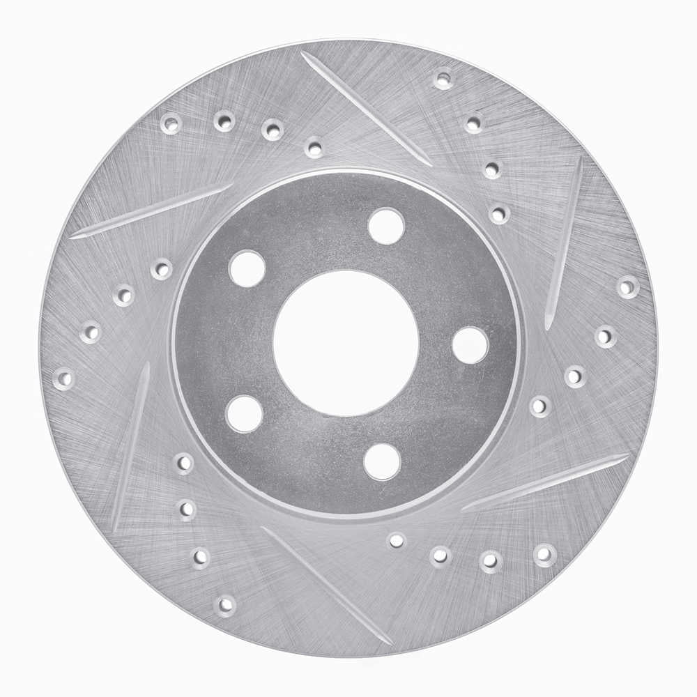 Dynamic Friction Company 631-52007R DFC Brake Rotor - Drilled And Slotted - Silver
