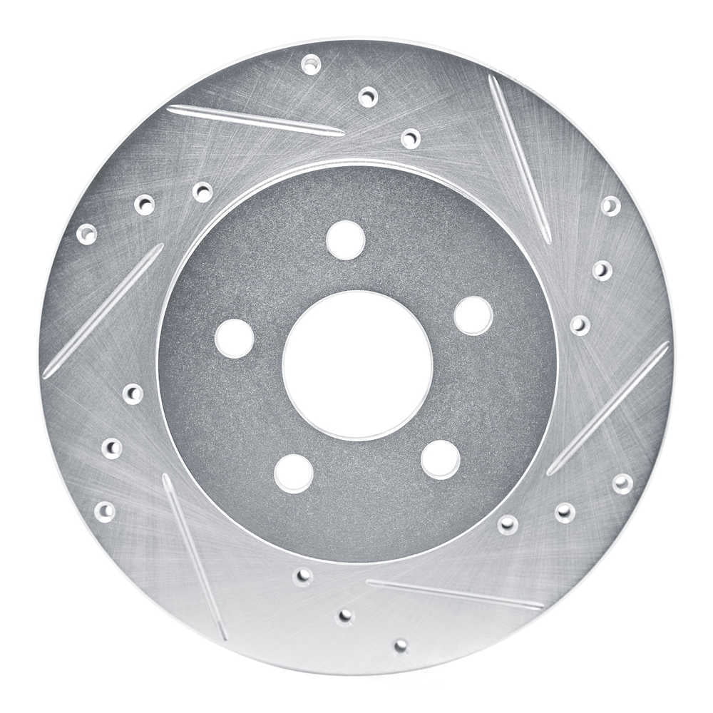 Dynamic Friction Company 631-52009R DFC Brake Rotor - Drilled And Slotted - Silver