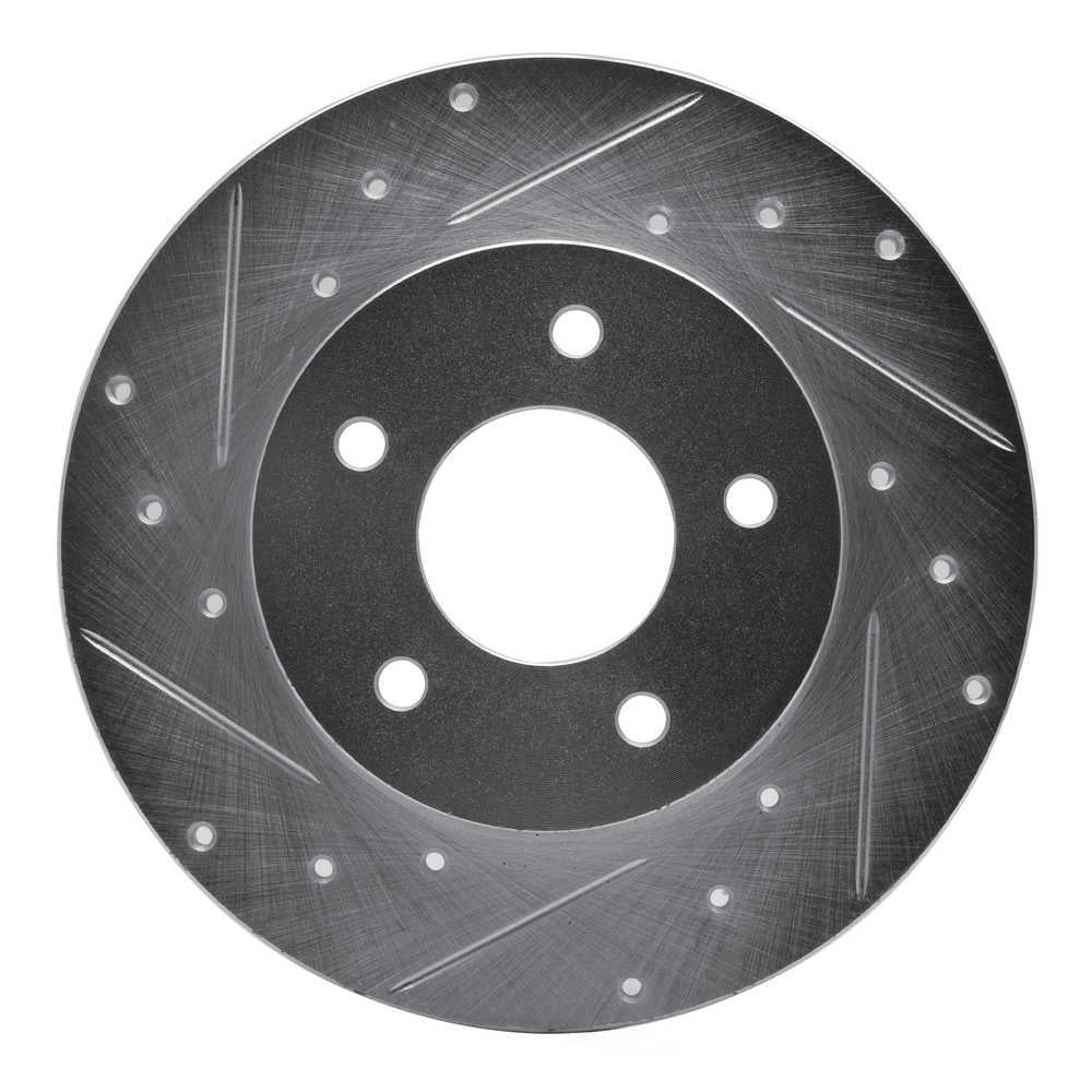 Dynamic Friction Company 631-52010L DFC Brake Rotor - Drilled And Slotted - Silver