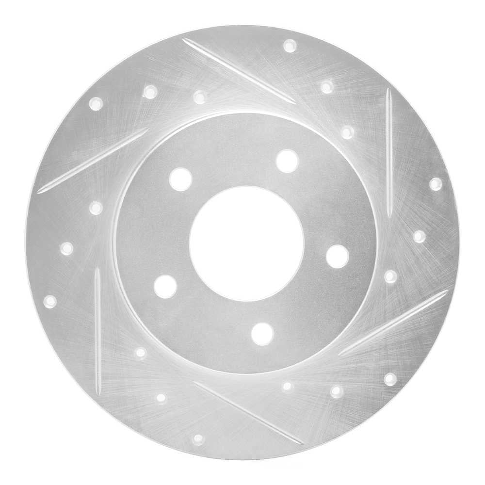 Dynamic Friction Company 631-52010R DFC Brake Rotor - Drilled And Slotted - Silver