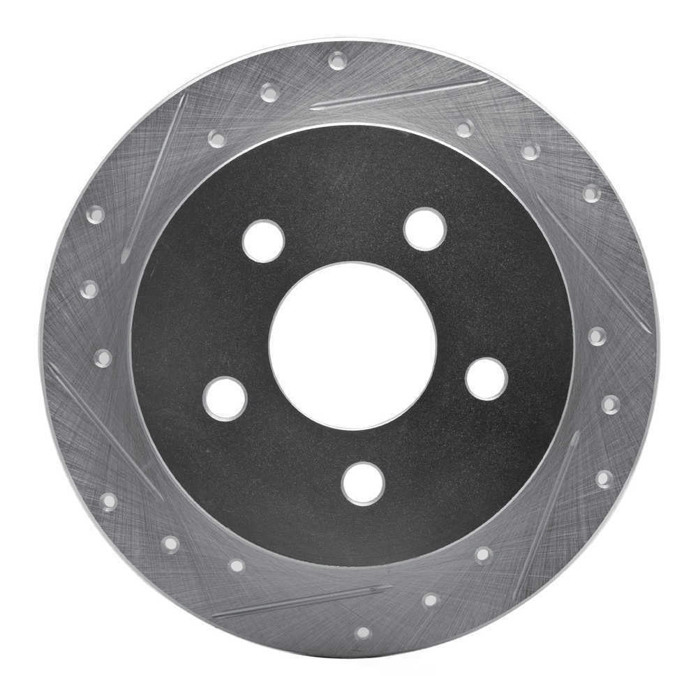 Dynamic Friction Company 631-52012L DFC Brake Rotor - Drilled And Slotted - Silver