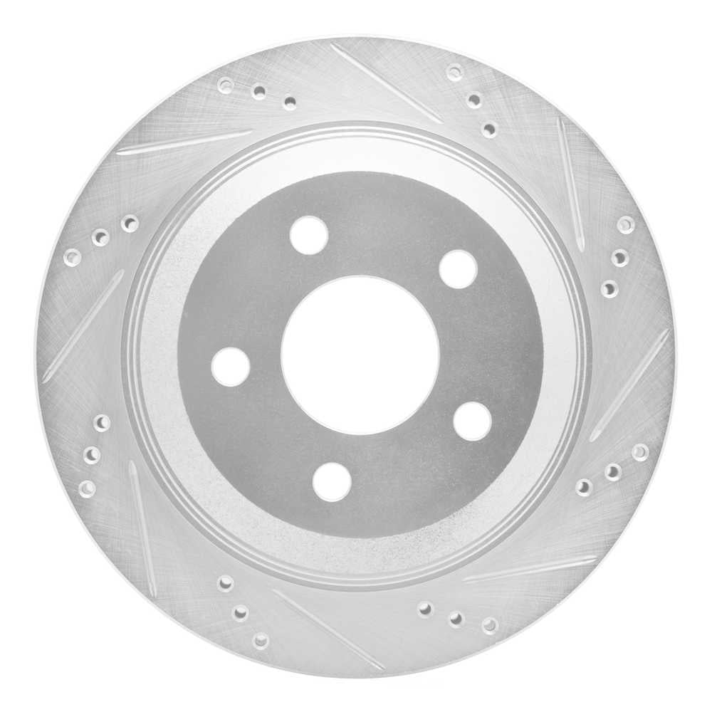 Dynamic Friction Company 631-52013R DFC Brake Rotor - Drilled And Slotted - Silver