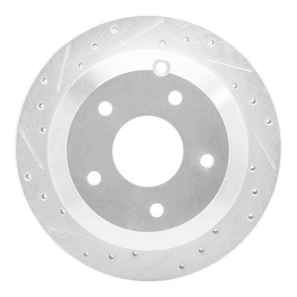 Dynamic Friction Company 631-52017L DFC Brake Rotor - Drilled And Slotted - Silver
